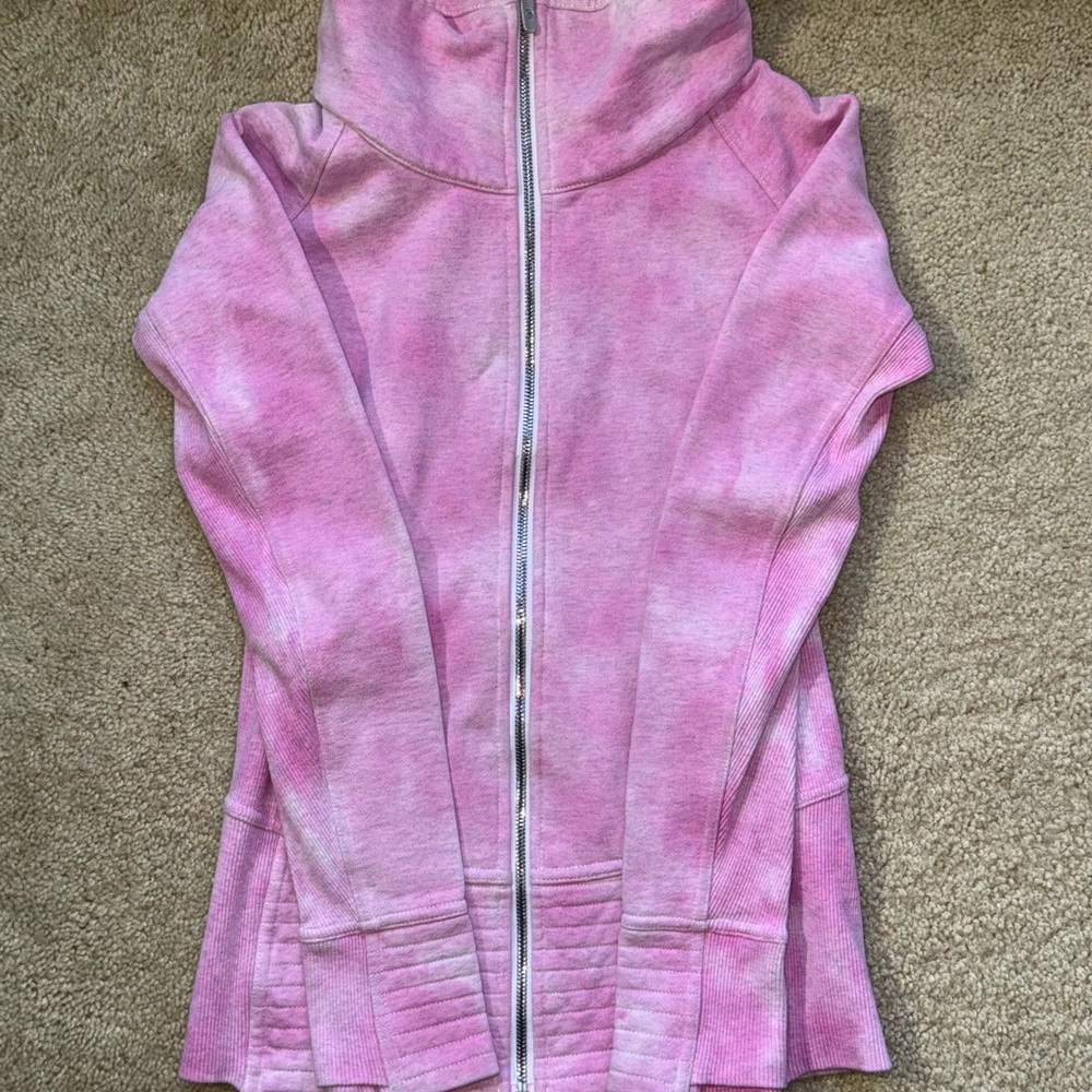lululemon Radiant Pink Tie Dye Full-Zip Jacket 2 XS S